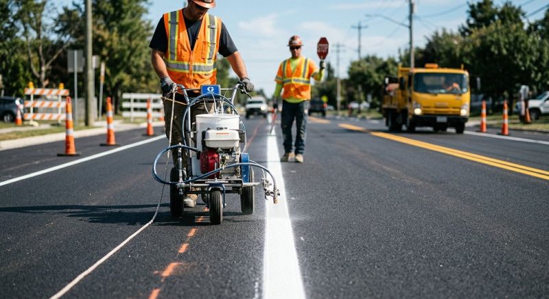 Commercial Asphalt Painting in Canton, GA